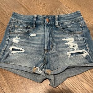 American Eagle denim shorts size 2 Hi-Rise Shortie